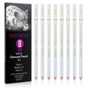 HIFORNY 8 Piece White Charcoal Pencils Drawing Set - Sketch