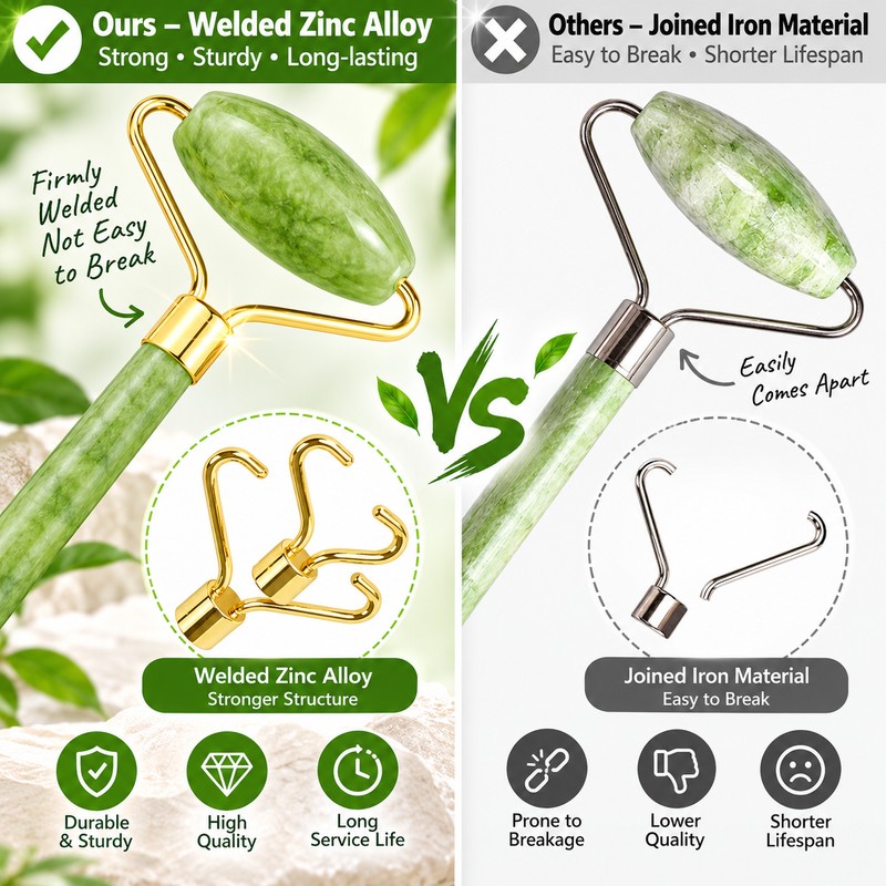 Natural Jade Roller Massager Facial Roller Jade Stone Liftting Anti-wrinkle