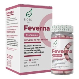 Suplemento En Cápsula Biobo Labs Feverna De Biobo Labs Profemme Feverna X 737mg
