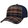 Stetson Wool Check Trucker Cap Men's Checked Pattern Baseball Cap,