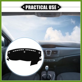 HOPESPANNER Dashboard Cover Compatible for Dodge Dart 2013-2016, Nonslip Polyester Black Dash Cover Mat Dash Board Protector Cover Vehicle Components