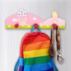 Mousehouse Gifts Children's Pink Princess Triple Wooden Coat Hooks Wall
