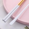 Reusable Korean Chopstick and Spoon Set, Long Handle Stainless Steel
