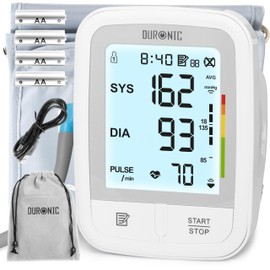 Duronic BPM95 Blutdruckmessgerät, Blutdruck messen für Bluthochdruck, Messgerät mit großem Display, Oberarm Blutdruckmessgerät mit Manschette