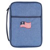 TD A4 Denim Fabric Bible Cover with Zipper Closure Book