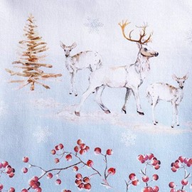 Maison d' Hermine Fairytale Forest 100% Cotton Set of 4 Napkins 20 Inch by 20 Inch. Perfect for Thanksgiving and Christmas