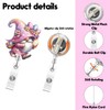 Easter Badge Reel,Cute Pink Gnome Easter Eggs Acrylic Badge for