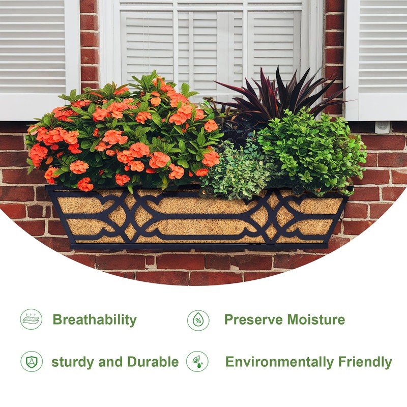 cheehigo Railing Planter Box, Window Planter Boxes Outdoor 2 Pack