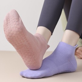Women's Professional Anti-slip Breathable Odor-Absorbing Pilates Yoga Socks with Cute Ear Design, Summer Free Size Size/Assorted Colors 20ea