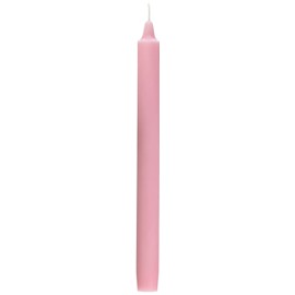 Zest Candle 12-Piece Taper Candles, 10-Inch, Light Rose Straight