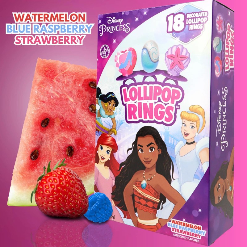 Imaginings 3 18 Count Lollipop Rings Pink Purple Assorted Flavors