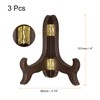 sourcing map 3pcs 4" Easel Plate Holder, Wooden Folding Display