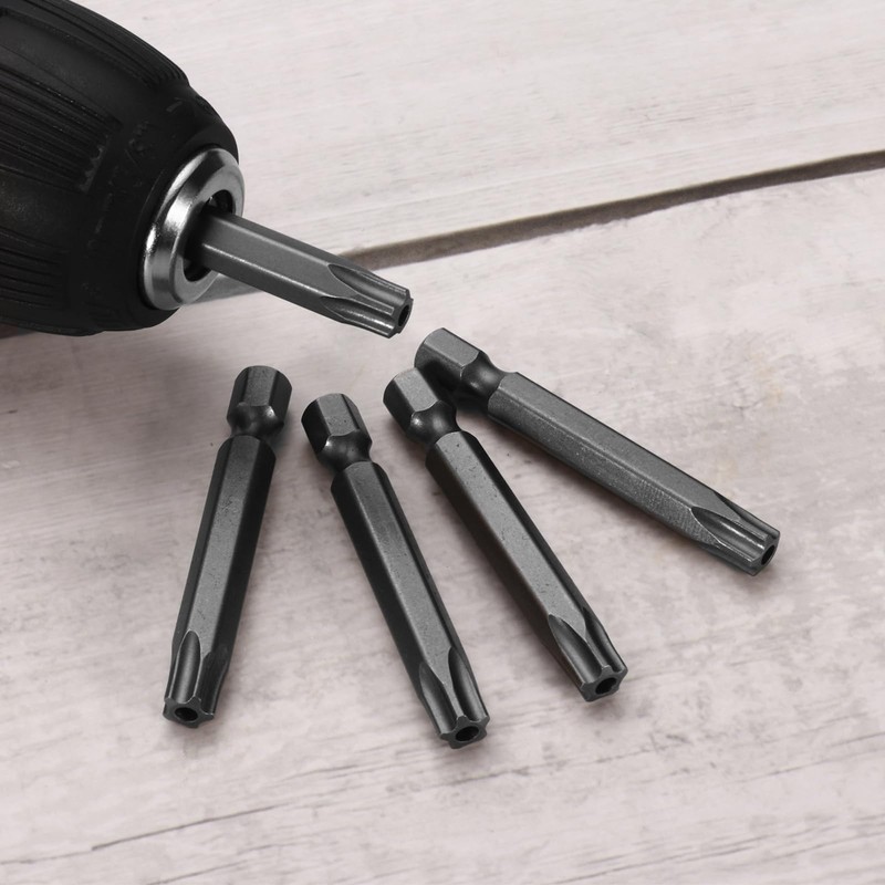 sourcing map 10pcs TS40 Star 5 Point Screwdriver Bit 1/4"
