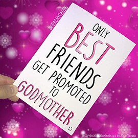 Godmother Card Proposal Cards Best Friends Promoted to Godmother Godparent Card Will You Be My Godmother Best Friend Christening Cards PC461