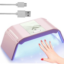 Lámpara de Uñas, Lámpara UV para Uñas de 36 W, Secador de Uñas de gel Grofesional, secado rápido, curado y pulido, 12 luces LED, Lampara para Uñas de gel y Acrilico. (Rosa)