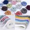 Leliafleury 2 Pairs Glitter Flat Shoelaces 140cm*10mm Metallic Glitter Shoelaces