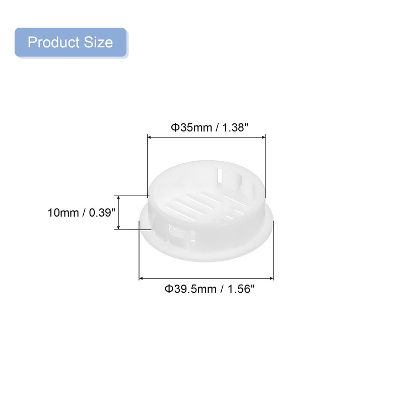 sourcing map 8Pcs 35mm/1.38" Circular Soffit Air Vents, Plastic Soffit