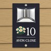 Custom Signs Solar Illuminated Modern Anthracite House Number Sign 24cm
