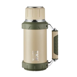 2QT 64oz Vacuum Insulated Stainless Steel Bottle Large Coffee Thermoses for Hot Drinks With Cup Handle Keeps Liquids Hot And Cold For Up To 24 For Outdoor Gathering Camping