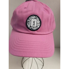 PGA Tour Course Essentials Hat/Ball Cap Pink W/Moisture Wicking Headband