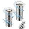 Pack of 2 Stainless Steel Pop Up Drain Strainer, Sink