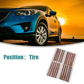 ACROPIX Puncture Repair Kit Tubeless Tire Repair Seal Strip Socket Puncture Recovery Car Punk Repair Kit Auto Motorcycle Brown Puncture Repair 20pcs