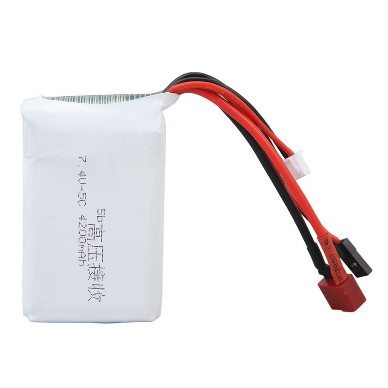 RC 7.4V 4200mAh Lithium Battery Lightweight Overcharge Protection T Plug