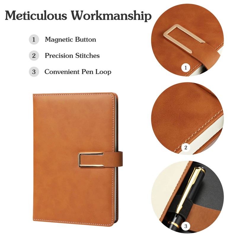 PORRASSO A5 Notebook Pack of 2 Executive Notebook Journal 220