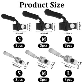 18 Pieces Zip Repair Set 3 Sizes Zip Fix Kit Zip Replacement Zip Repair Kit Removable Design Zip for Jackets Luggage Backpacks