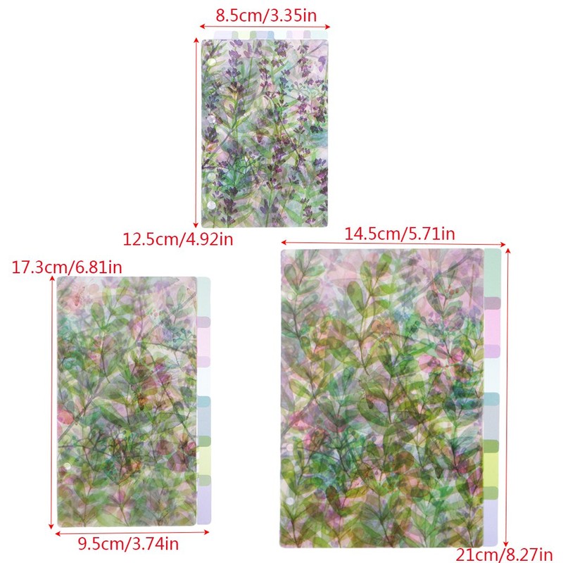 mdhsh A5 A6 A7 Catoon Clear Divider Index Pages Classified
