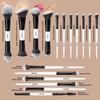 20Pcs Black White Makeup Brushes Set Professional with Case Premium