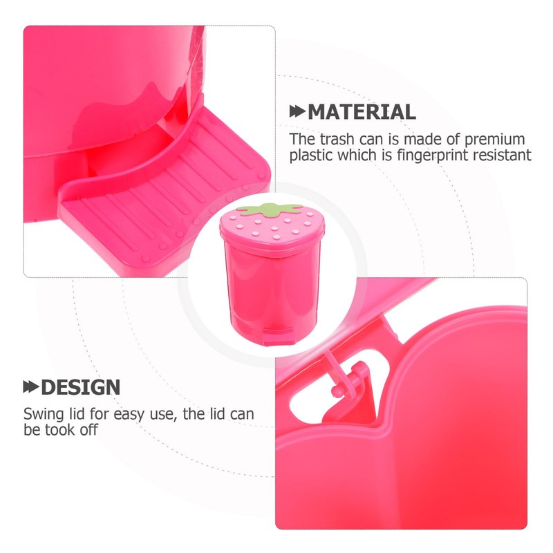 CHILDWEET Mini Trash Can Lid Swing Lid Bin for Car