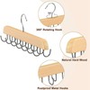 16 Hooks Wooden Belt Hanger, 360 Degree Rotating Space Saving