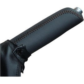 Cubierta del Freno de Mano del Coche Funda de Cubiertas de Freno de Mano de Coche Compatible con Mazda CX-5 2013-2014 Compatible con Mazda 3 Axela 2014-2017 Funda de Cuero(Black)