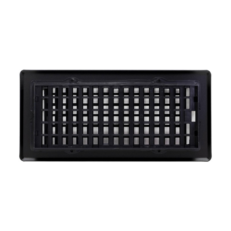 Decor Grates LTH410-BLK Lattice Floor Register, 4x10 Inches, Black