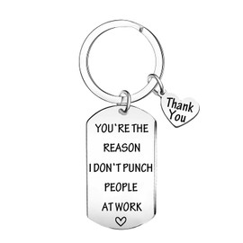 Funny Gifts for Coworker Appreciation Keychain for Coworker Boss Employee Social Worker Going Away Leaving Gifts Goodbye Farewell Gifts Retirement Gift Thank You Keyring Gifts for Coworker Colleagues