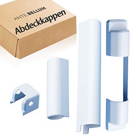 Siegenia SI Aubi A300: Set of PVC Hinge Covers for Plastic Windows and PVC Balcony Doors, White (EK001, EK211, LK006, LK330) (1 Set)