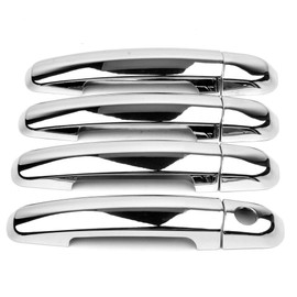 Dreamseek 8Pcs 4 Door Handle Cover for Suzuki Grand Vitara Swift SX4 2005-2011 Exterior ABS Molding Protector Chrome Trim w/o Smart Keyhole