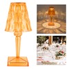 LED Crystal Table Lamp Transparent Prism Dimmable Desk Lamp USB