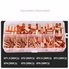 250pcs Wire Terminal connectors 7Size Electrical Butt Connector Copper Tube