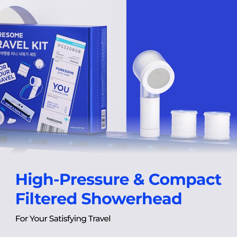 BODYLUV Puresome Travel Mini Shower Head Set with Pure Filter