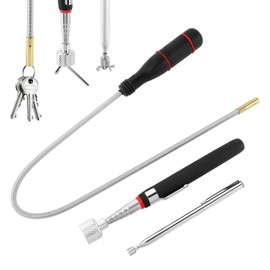3 Pcs Telescoping Magnetic Pick Up Tool Kit,Extendable Magnetic Pick Up Tools,Bendable Spring Magnet Stick,Flexible Pickup Tool,Pick Up Grab Tool Set For Auto Repair