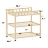 ROMSHINE Infant Changing Table in Natural, Solid Wood Structure with
