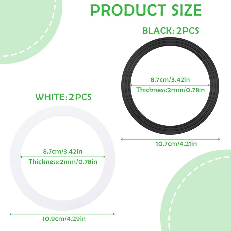 2 Set 110 mm O-Ring Seal Washer, Sink Plug Rubber