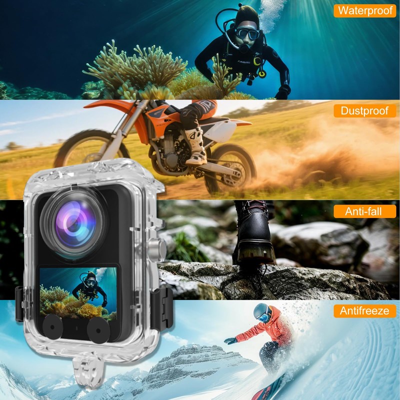 YicDofu Osmo 360 Waterproof Case, 40m/131FT Underwater Housing 97% High