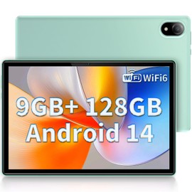 DOOGEE U10 2025 Newest Android 14 10" Tablet 9GB RAM+128GB ROM 1TB TF, Bluetooth 5.0 WIFI 6 Tablet, Android Tablets 1280x800 HD IPS Screen, OTG, Type C, 3.5mm Headphone Jack, Tablet PC 2025 - Green