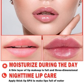 6 PCS Bee Lip Balm Honey Pot, Strawberry & Watermelon & Apple Lime & Cherry & Mint Lip Sleeping Mask Overnight, Bee Lip Balm Honey Pot Hydrating Prevention Dry and Cracked Lip Scrubs