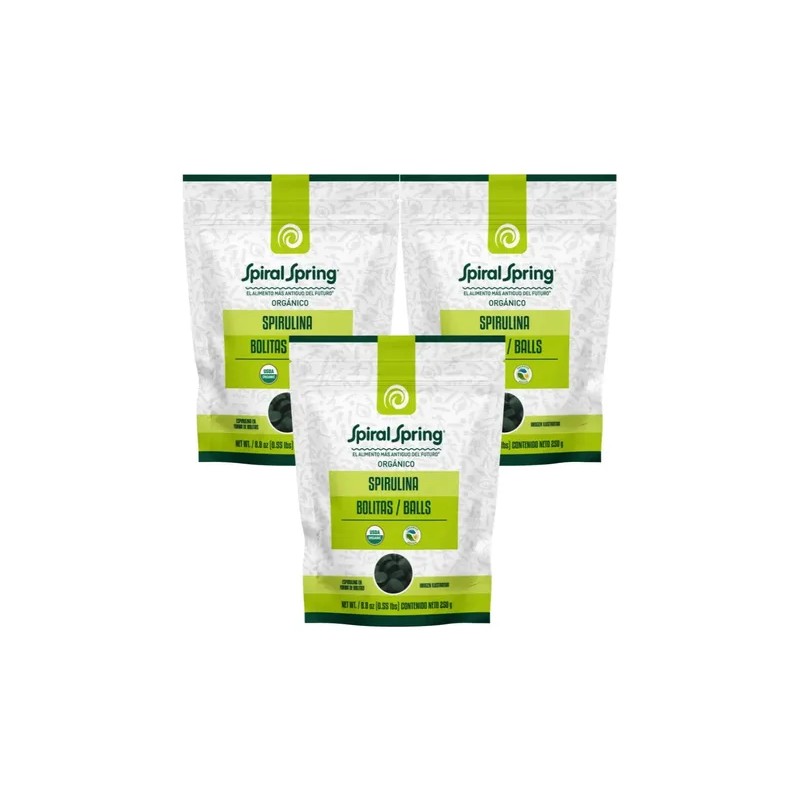 Alga Spirulina Máxima Orgánica Pack 3 Bolsas con 500 tabletas