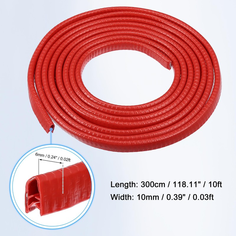 X AUTOHAUX 10ft Car Door Edge Guard U Shape Rubber