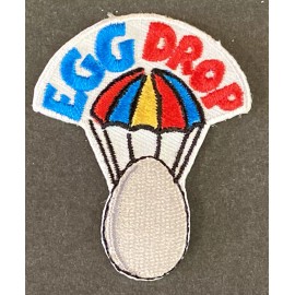 Unbranded NEW Egg Drop Embroidered Sew Iron On Patch Cub Scouts, Boy Scouts BSA Youth STEM